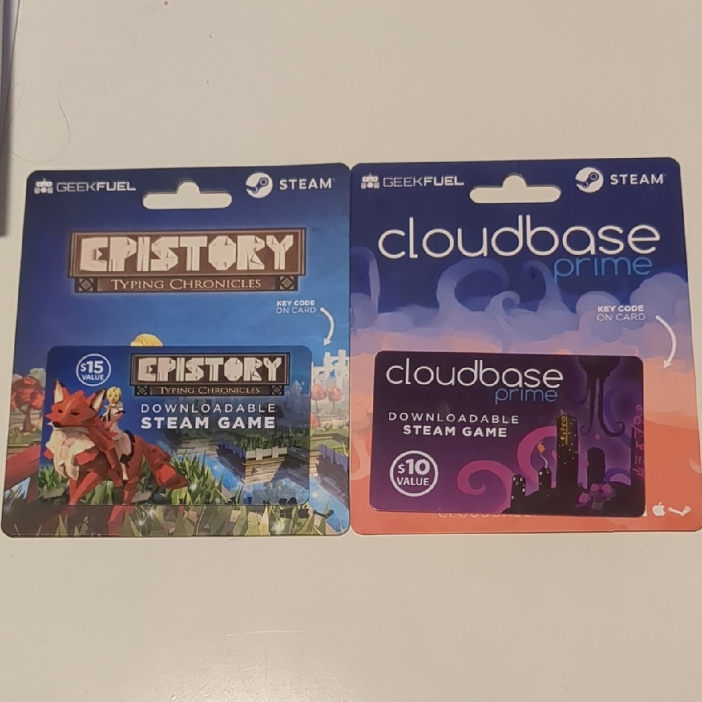 Steam Game Cards - Epistory and Cloudbase Prime